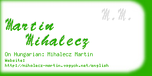 martin mihalecz business card